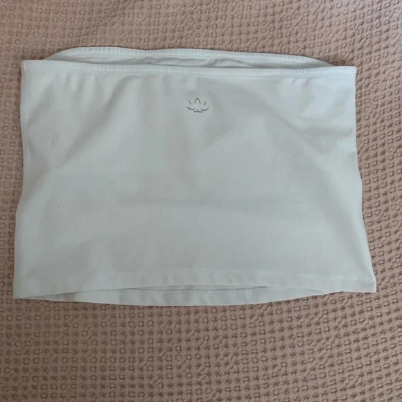 Beyond Yoga White Tube Top Large | Soft Stretchy Strapless Tank - Picture 3 of 7